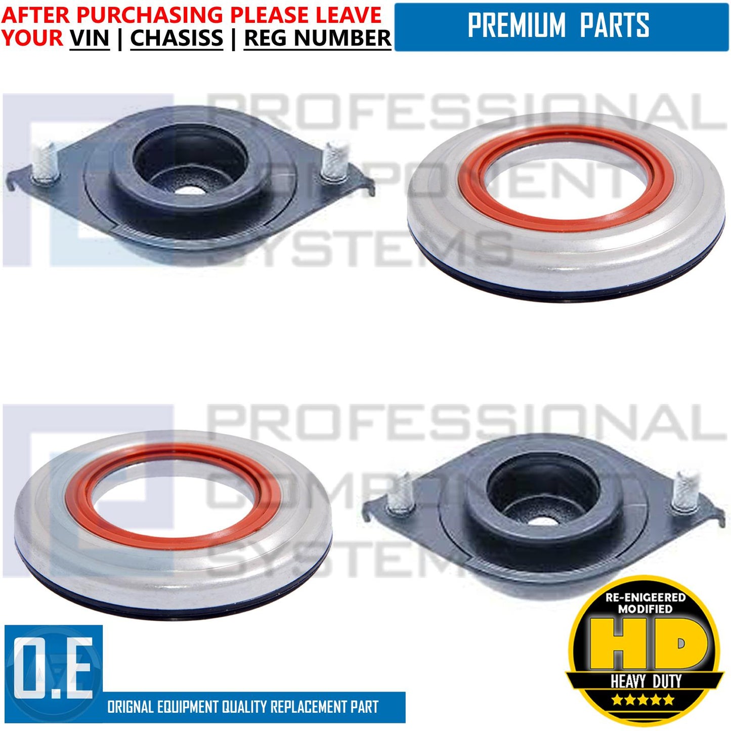FOR LEXUS RX300 330 350 TOYOTA HARRIER FRONT TOP STRUT MOUNT KIT WITH 2X BEARING