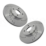 FOR NISSAN ELGRAND E51 2.5 3.5 DRILLED GROOVED FRONT BRAKE DISCS 290mm X 28mm