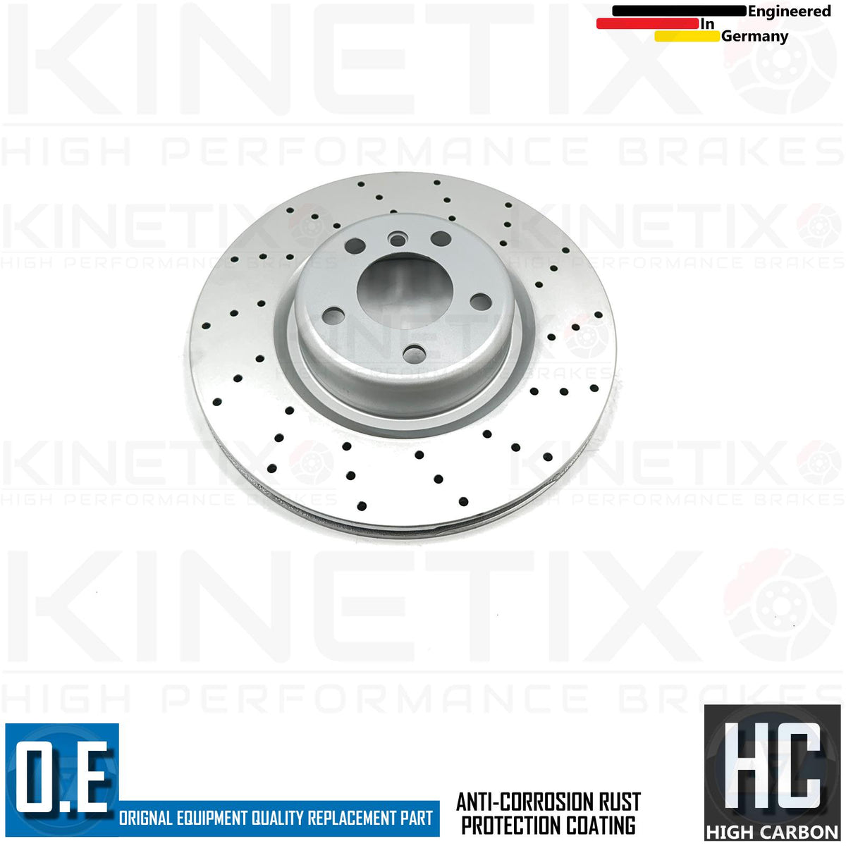 FOR BMW 435d M SPORT FRONT REAR CROSS DRILLED BRAKE DISCS MINTEX PADS SENSORS