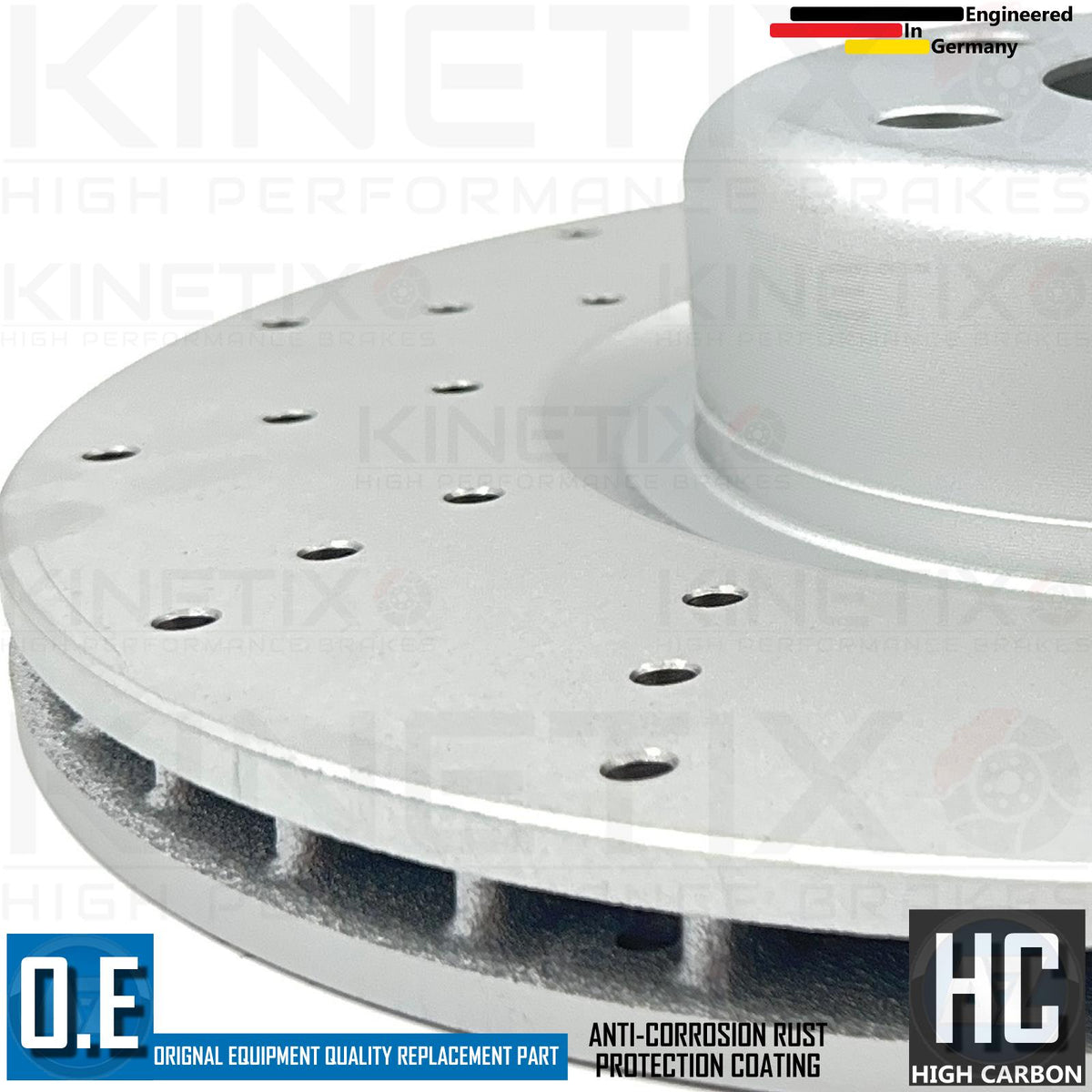 FOR BMW M140i M240i FRONT REAR DRILLED BRAKE DISCS BREMBO PADS WIRES 340mm 345mm