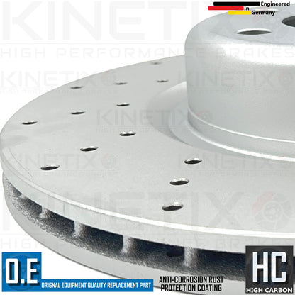 FOR BMW M140i M240i FRONT REAR DRILLED BRAKE DISCS BREMBO PADS WIRES 340mm 345mm