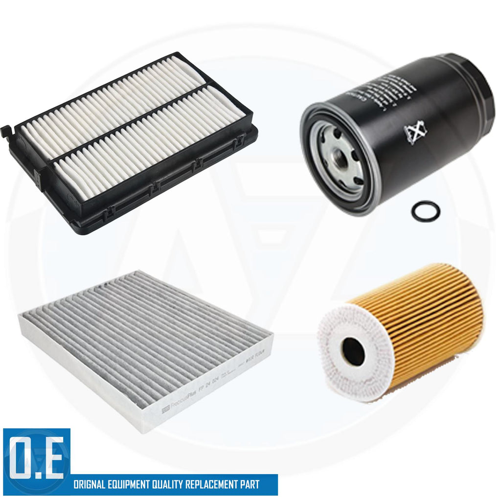 FOR HYUNDAI TUCSON 1.7 CRDI AIR OIL FUEL POLLEN CABIN FILTER SERVICE KIT 15-20