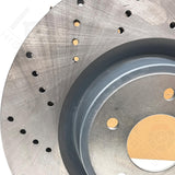 FOR KIA STINGER 3.3 T-GDI 17- FRONT CROSS DRILLED BRAKE DISCS PADS 350mm