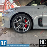 FOR KIA STINGER 3.3 T-GDI 17- FRONT CROSS DRILLED BRAKE DISCS PADS 350mm