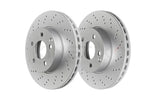 FOR BENTLEY CONTINENTAL 6.0 REAR LEFT RIGHT DRILLED BRAKE DISCS PAIR 355mm