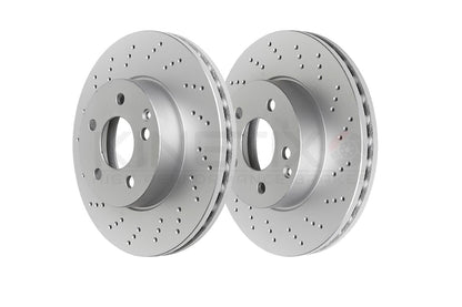 FOR BENTLEY CONTINENTAL 6.0 REAR LEFT RIGHT DRILLED BRAKE DISCS PAIR 355mm
