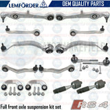 FOR AUDI RS4 B7 FRONT UPPER LOWER SUSPENSION WISHBONE CONTROL ARM KIT LEMFORDER