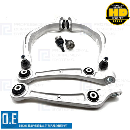 FOR AUDI A7 2010- FRONT UPPER LOWER SUSPENSION WISHBONE ARMS LINKS BALL JOINTS