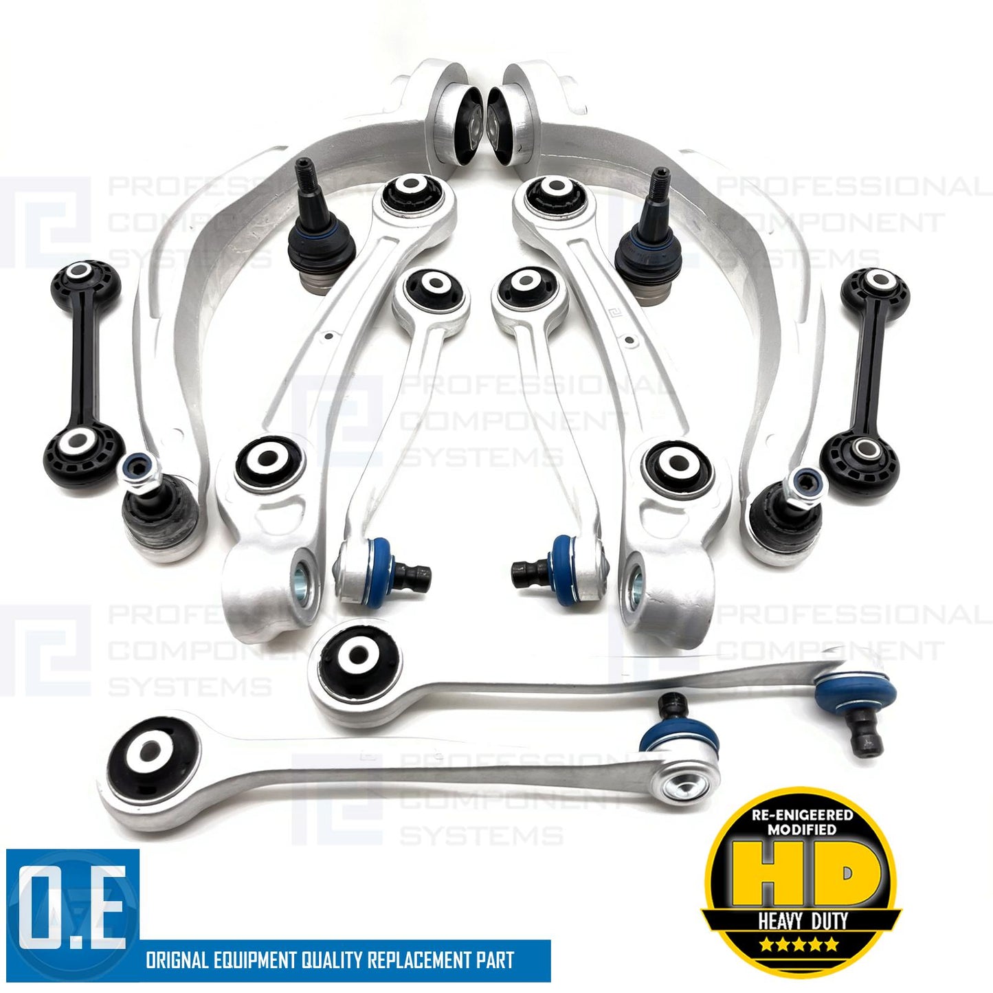 FOR AUDI A7 2010- FRONT UPPER LOWER SUSPENSION WISHBONE ARMS LINKS BALL JOINTS