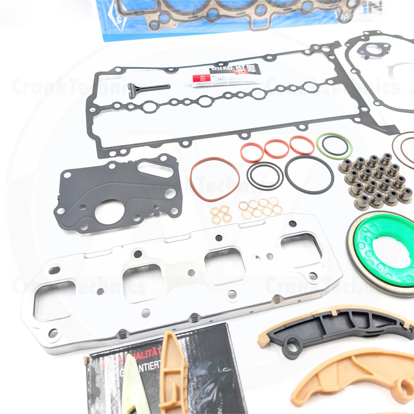 FOR LAND ROVER DEFENDER D240 SD4 TIMING CHAIN KIT VVT GEAR & GASKETS SET