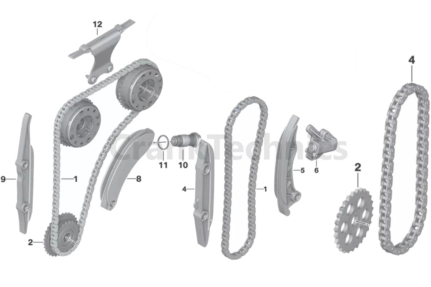 FOR MINI CLUBMAN COOPER S JCW COUNTRYMAN 2.0 B48 TIMING CHAIN KIT