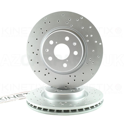 FOR BYD SEAL EV 2022- CROSS DRILLED FRONT BRAKE DISCS PADS 344mm X 28mm 1393332000 | EKEB3501111C