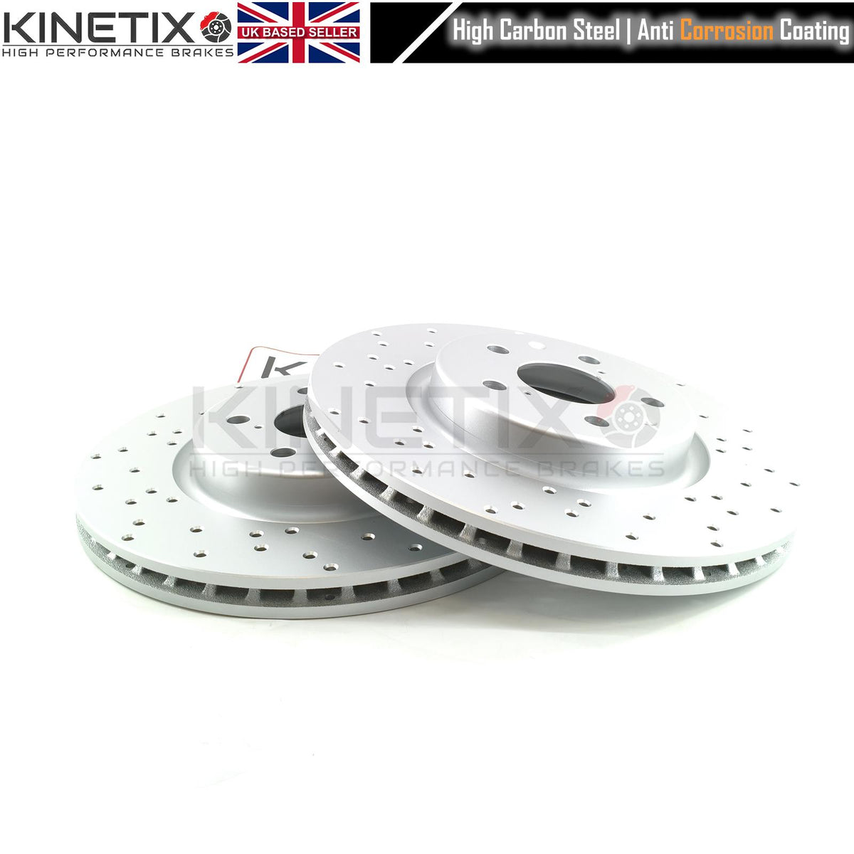 FOR BYD SEAL EV 2022- CROSS DRILLED FRONT BRAKE DISCS PADS 344mm X 28mm 1393332000 | EKEB3501111C