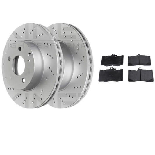 FOR LEXUS RC200t RC300 RC300h CROSS DRILLED FRONT BRAKE DISCS PADS 334mm