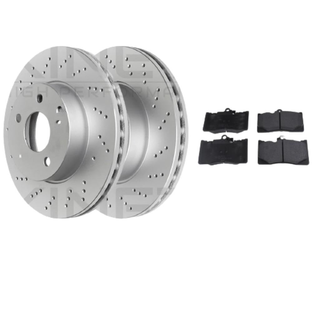 FOR LEXUS RC200t RC300 RC300h CROSS DRILLED FRONT BRAKE DISCS PADS 334mm