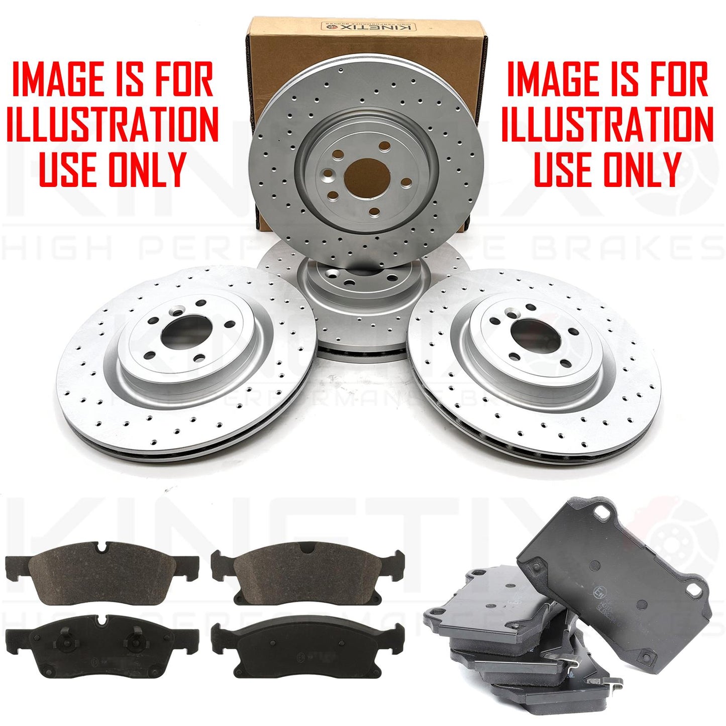 FOR JEEP GRAND CHEROKEE 3.0 CRD FRONT REAR DRILLED BRAKE DISCS PADS 350mm 330mm