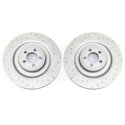 FOR JAGUAR XKR XKR-S 5.0 V8 REAR BRAKE DISCS 350mm PAIR (ALCON SETUP) 2006-