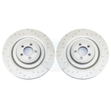 FOR JAGUAR XKR XKR-S 5.0 V8 GROOVED REAR BRAKE DISCS PADS 350mm (ALCON) 2006-