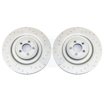 FOR JAGUAR XKR XKR-S 5.0 V8 REAR BRAKE DISCS 350mm PAIR (ALCON SETUP) 2006-