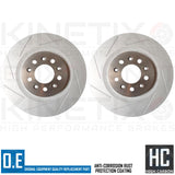 FOR ASTON MARTIN VANTAGE VOLANTE DB9 FRONT GROOVED BRAKE DISCS PADS 355mm