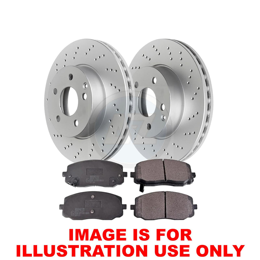 FOR GENESIS GV60 HYUNDAI IONIQ 5 6 KIA EV6 DRILLED FRONT BRAKE DISCS PADS 345mm