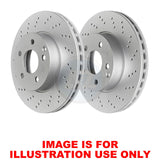 FOR GENESIS GV60 HYUNDAI IONIQ 5 6 KIA EV6 DRILLED FRONT BRAKE DISCS PAIR 345mm