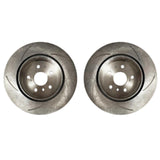 FOR TOYOTA YARIS GR 1.6 GR 2020- REAR GROOVED LEFT RIGHT BRAKE DISCS PAIR 297mm
