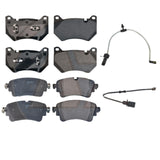 FOR AUDI Q5 2.0 3.0 40 45 50 TDI FRONT REAR BRAKE PADS WEAR WIRE SENSORS