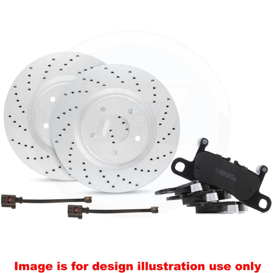 FOR PORSCHE CAYENNE 2.9S 3.0/4.0 TURBO REAR BRAKE DISCS PADS SENSORS 330mm