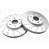 FOR MERCEDES X-CLASS X220d FRONT DRILLED HIGH CARBON BRAKE DISCS PADS 320mm