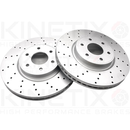 FITS MERCEDES X-CLASS 2017- FRONT DRILLED HIGH CARBON BRAKE DISCS PADS 320mm