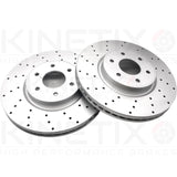 FOR MERCEDES X-CLASS X350d FRONT DRILLED HIGH CARBON BRAKE DISCS PADS 320mm
