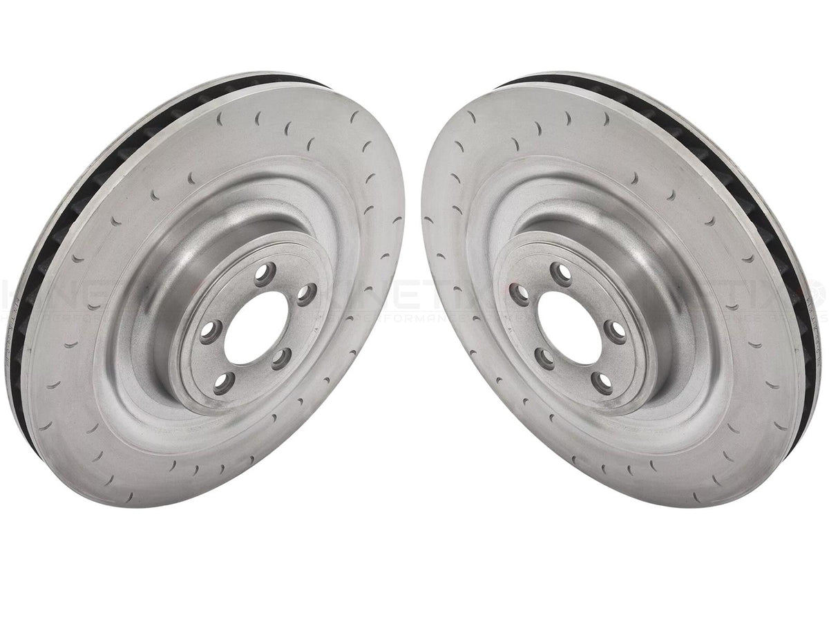 FOR JAGUAR 5.0 XKR-S FRONT C GROOVED BRAKE DISCS PAIR 400mm *FOR ALCON CALIPERS*