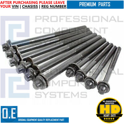FOR FIAT DUCATO IVECO DAILY BOXER RELAY CYLINDER HEAD BOLTS SET 2.3 JTD 2002- ON