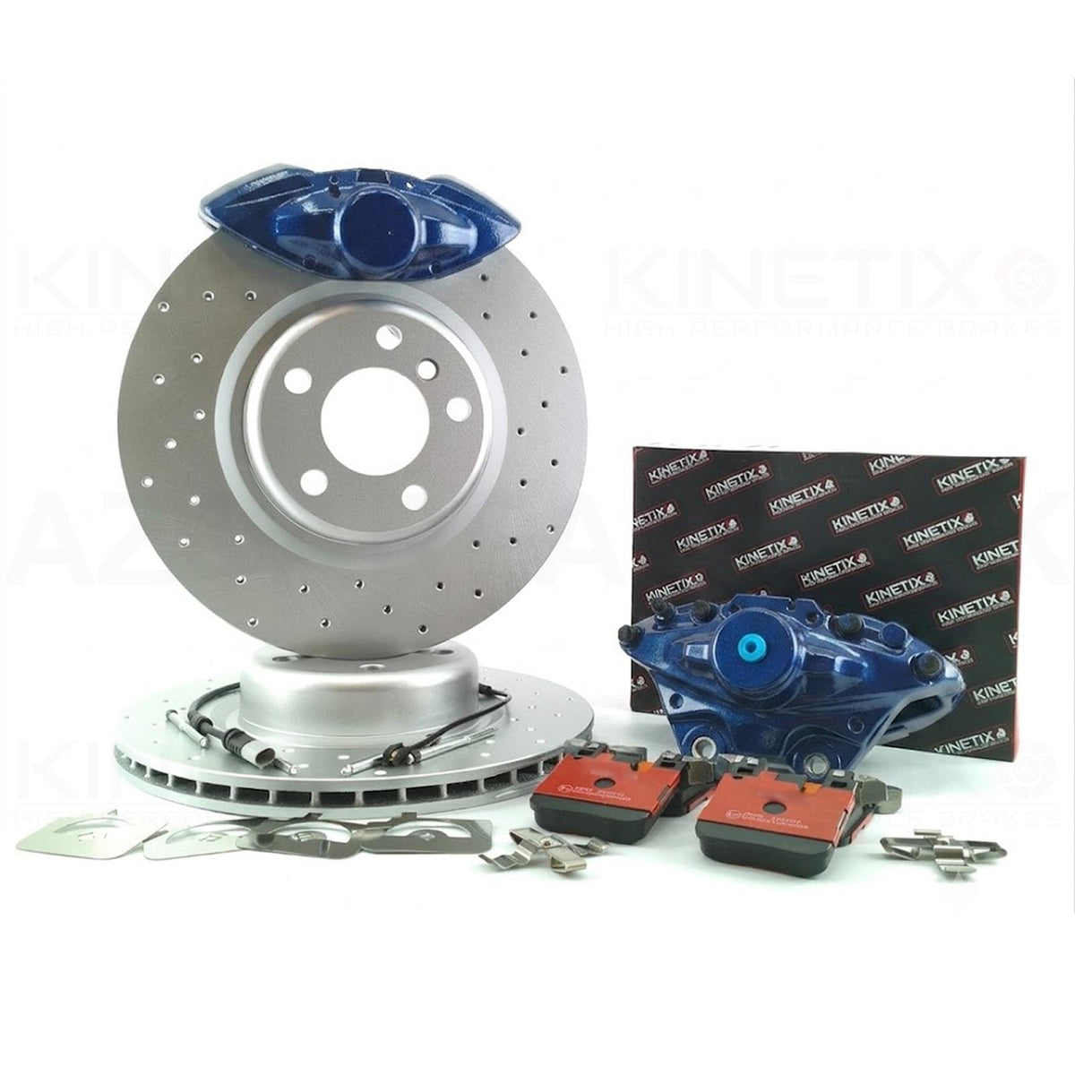 BMW M SPORT BLUE REAR BRAKE CALIPERS DISCS PADS UPGRADE FOR BMW F2x F3x 345mm X 24mm