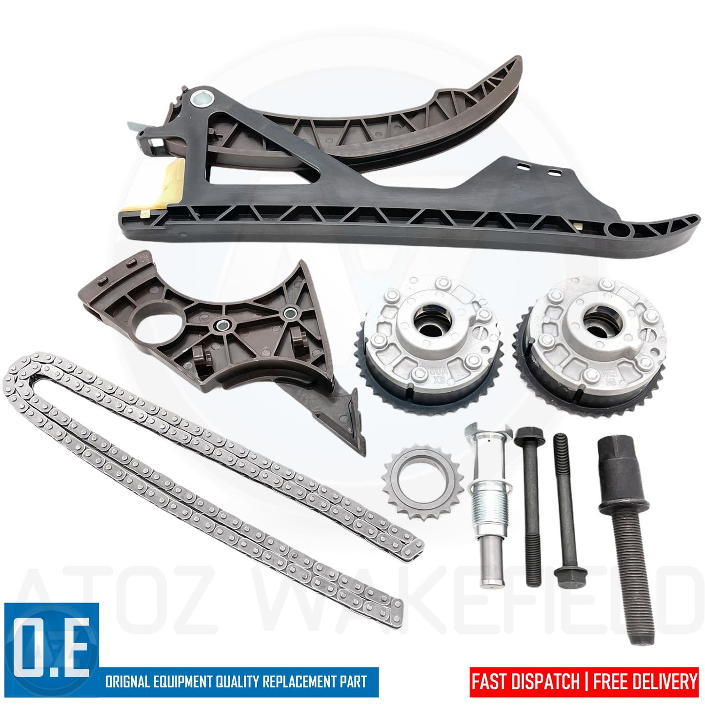 FOR BMW 116i 118i 120i 316i 318i 320i 520i TIMING CHAIN VVT GEARS & BOLTS N43
