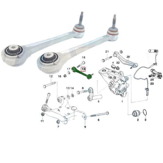 for BMW 5 SERIES E39 E60 E61 REAR UPPER LEFT RIGHT SUSPENSION TRACK CONTROL ARMS