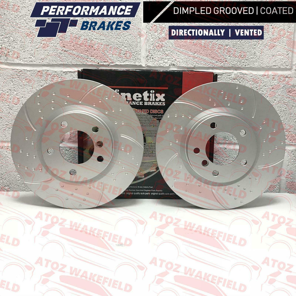 FOR BMW Z3 E36 FRONT KINETIX DIMPLED AND GROOVED BRAKE DISCS MINTEX PADS SESNOR