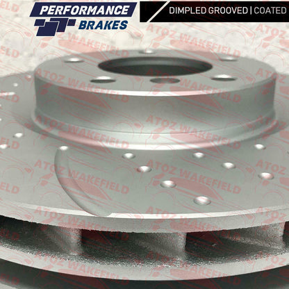 BMW E36 M3 EVO FRONT DIMPLED GROOVED BRAKE DISC DISCS MINTEX PADS SENSOR WIRE