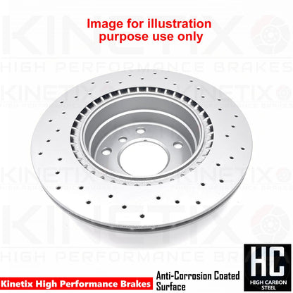 FOR BMW 420d F32 F33 F36 M SPORT DRILLED FRONT REAR BRAKE DISCS BREMBO PADS