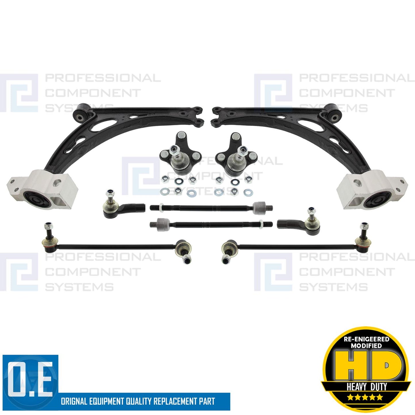 VAG FRONT SUSPENSION WISHBONE TRACK CONTROL ARMS BALL JOINTS TIE ROD ENDS LINKS