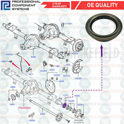BRAND NEW FORD TRANSIT MK6 MK7 REAR HUB SEAL (SINGLE REAR WHEELS)