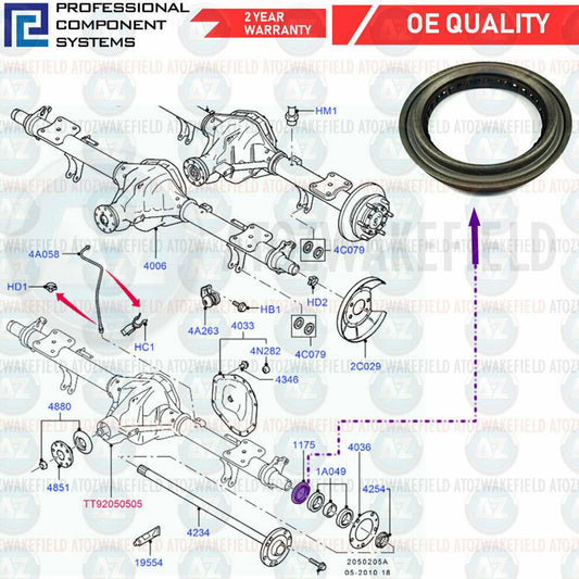 BRAND NEW FORD TRANSIT MK6 MK7 REAR HUB SEAL (SINGLE REAR WHEELS)