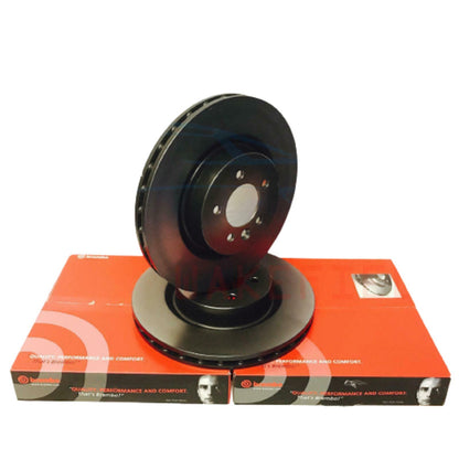 BREMBO BRAKE DISCS FRONT AXLE 360MM VENTED TYPE HIGH-CARBON COATED