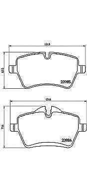 BREMBO GENUINE ORIGINAL BRAKE PADS FRONT AXLE P06051