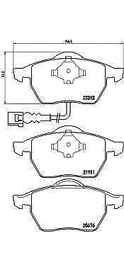 BREMBO GENUINE ORIGINAL BRAKE PADS FRONT AXLE P85045