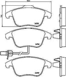 BREMBO GENUINE ORIGINAL BRAKE PADS FRONT AXLE P85113 AUDI A4 A5