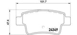 BREMBO GENUINE ORIGINAL BRAKE PADS REAR AXLE P59057