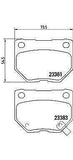 BREMBO GENUINE ORIGINAL BRAKE PADS REAR AXLE P78016