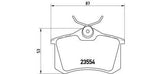 BREMBO GENUINE ORIGINAL BRAKE PADS REAR AXLE P85020